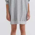 AG Adriano Goldschmied Adriano Goldschmied Dahlia Women’s Gray Funnel Neck Sweatshirt Dress Sz Medium Photo 0