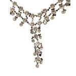 Nine West silver toned and white crystal statement necklace NWT Photo 2