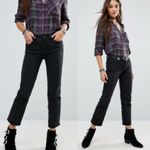 Free People Black High Rise Jasper Cropped Ankle Straight Jeans 28 Photo 1