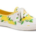 Keds X Kate Spade NY Lemon Sneakers Low Top Lace Up Pointed Yellow White US 9.5 Photo 1