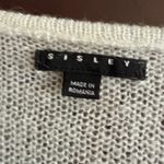 SISLEY Paris | Cream Mohair Blend Tie Waist Sweater Dress with sparkle | Small White Photo 3