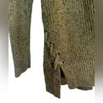 American Eagle Oversized Green Cardigan W/ Lace Up Detail On Sides Medium Chunky Photo 3