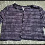 Adrienne Vittadini  Tweed Open Fringe Blazer Photo 1