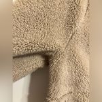 Lou & grey Sherpa Pullover Button Up Tan pockets fuzzy Relaxed Fit Sz Small Photo 4