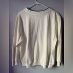 VTG Floral Embroidered Sweatshirt Crewneck Sweater Cream Blue Size M L White Size L Photo 6