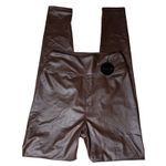 Aerie Offline By  Real Luxe Faux Leather Hi Rise Leggings Size Medium Brown Chic Photo 2