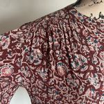 Faherty  Portia Blouse In Fiona Block Print Purple Blouse Size Small Photo 6