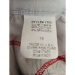 NYDJ Jeans Stretch Comfort Light Gray Rhinestone Cowgirl Bling Western Size 10 Photo 4