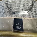 White House | Black Market WHBM Tweed Moto Jacket Blazer Womens 6 Beige Zipper Preppy Career Office Neutral Photo 6