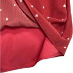 Super Down Revolve Dress Womens XS Red Heart Ruched Tie Mini Valentines Day Sexy Photo 6