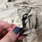 POL Beige Hooded Top Boho Knit Pocket Lightweight Rayon Stretch Womens Large Photo 4