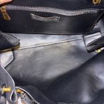 HOUSE OF HARLOW 1960 BLACK SUEDE BAG WITH SHOULDER STRAP AND GOLD TONED HANDLE Photo 7