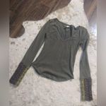 Free People  we the free art school cuff olive green thermal boho spring M Photo 1