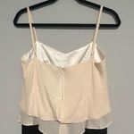 BCBGMAXAZRIA  Cream & Black Silk Spaghetti Strap Cocktail Party Dress Size 6 Photo 8