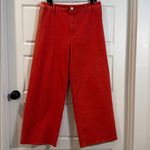 Universal Threads Universal Thread Women's High-Rise Corduroy Sailor Wide Leg Ankle Jeans Red 12 Photo 2