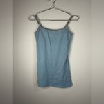 Active Basic  Blue Tank Top Women’s Medium Adjustable Straps Fitted Layering Top Photo 5