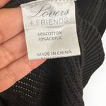 Revolve  Lovers + Friends Black Sweater Dress Black Cotton Knit Lace Up Detail LS Photo 6