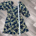 Ba&sh  Winny Tropical Palm Print Tiered Mini Dress Yellow Blue Small Photo 14