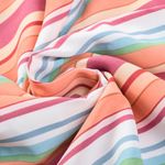 The Lace Daisy NEW Colorful Striped Spaghetti Strap Handkerchief Hem Maxi Dress Size Large Photo 11