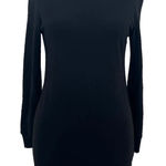 Cotton Citizen Long Sleeve Crew Mini T-Shirt Dress Black Size Small Photo 0