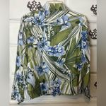 Kasper  Linen‎ Blend Tropical Print Blazer Photo 5