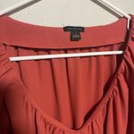 Ann Taylor  Rust Blouse with Puff Sleeves Photo 1