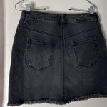 Wild Fable  black denim, miniskirt size 4 with frayed hem Photo 7