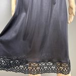 Vintage Leggs Half Slip Skirt Size Medium 3" Wide Lace Black Antron III Nylon Photo 1