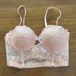 Forever 21 baby pink lace coquette corset / bra top - small Photo 0