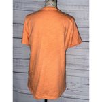 Talbots Slub Knit Tee Shirt Womens M Short Sleeves V Neck Peach Cotton Blend Photo 3
