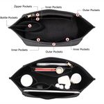 Longchamp  Small Le Pliage Pouch Purse Felt Handbag Bag Insert Organizer Photo 3