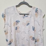 Rachel Zoe Floral Linen Top Womens Size XL Dolman Button Back Multicolor Photo 5