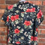 Jamacia Bay womens rayon Hawaiian tropical vacation camp shirt black L Size L Photo 3