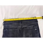 Rag and Bone  Distressed Black Wash Denim Jeans Ripped Knee Slim Fit Size 25‎ Photo 3