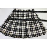 Dizzy Lizzy Plaid Pleated Mini Skirt Beige Black Tan Women's Size Medium Photo 3