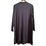 Soft & Cozy Loungewear V Neck Pocket Button Closure Robe Size Medium Gray Taupe Photo 3