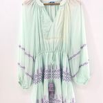 Karina Grimaldi Karpathos Embellished Mini Dress in Menta Photo 1