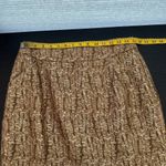 J.Crew  Brown Metallic Pocket Back Zip Pleated Front Casual Pencil Skirt Medium Photo 7