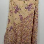 Sangria  Womens Yellow Purple Floral Midi Y2K Skirt Romantic Fairy Flowy Size 8 Photo 0