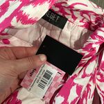 Boutique Pink and White Top with Bow Size L Photo 1