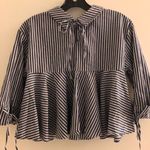 ZARA  Striped Embroidered Tiger Top Photo 5