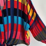 EXPRESS Colorblock Tie Waist Blouse, Red/Blue/Yellow/Orange, Size Medium Photo 15