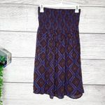 Forever 21 Purple & Orange Boho Geometric Patterned Strapless Mini Dress Size Medium Photo 5