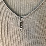 Urban Outfitters  Project Social T Shirt Green Ribbed Henley Crop Top - small Photo 6