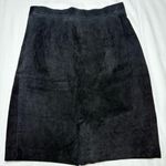 Vintage Erez Leyy Black Suede Leather Short Pencil Skirt Size 10 Sexy Party Photo 0