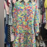 SALONI TILLY SHIRT DRESS COTTON POPLIN DRESS SUMMER CONFETTI Blue Size 4 Photo 5