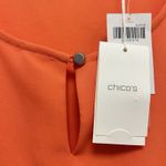 Chico's Tiered Aimee Sleeveless Tank Top Blouse Sundrenched Orange Women’s Size 3 Photo 6