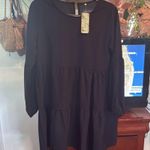 Black Long Sleeve Midi Dress size L Size L Photo 4