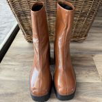 Call it spring  Brown Faux Leather Platform Chunky Heel Ankle Boots Women’s 11 Photo 1