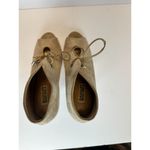 Badgley Mischka  Women's Size 8 Beige Peep Toe Stiletto Heel Bootie EUC Photo 5